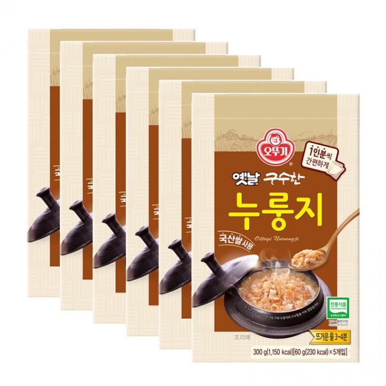 오뚜기 옛날 구수한 누룽지 5입(60g5) x 6팩(총30개입)