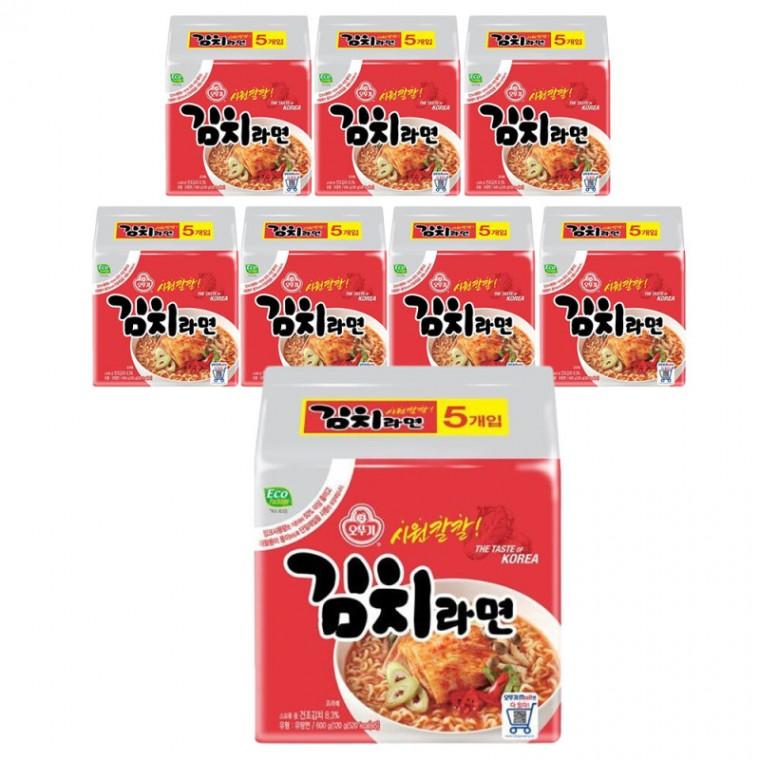 오뚜기 김치라면 멀티팩(120g5개입) x 8팩(총40개입)