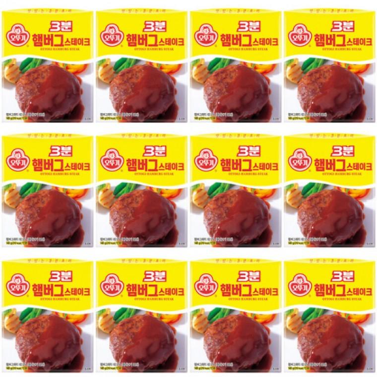 오뚜기 3분 햄버그스테이크 140G x 12개 햄버거