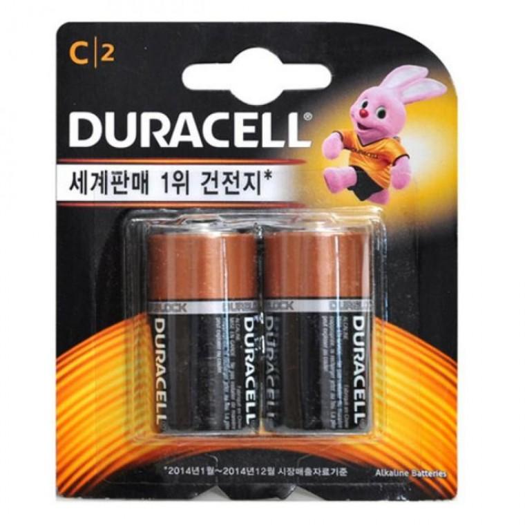 듀라셀 알카라인 건전지 LR14 CM 2입 갑10개 오래가는 파워 고성능