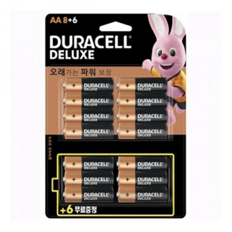 듀라셀 건전지 AA8+6 LR06 8+6입(14입) 개 오래가는 파워 고성능