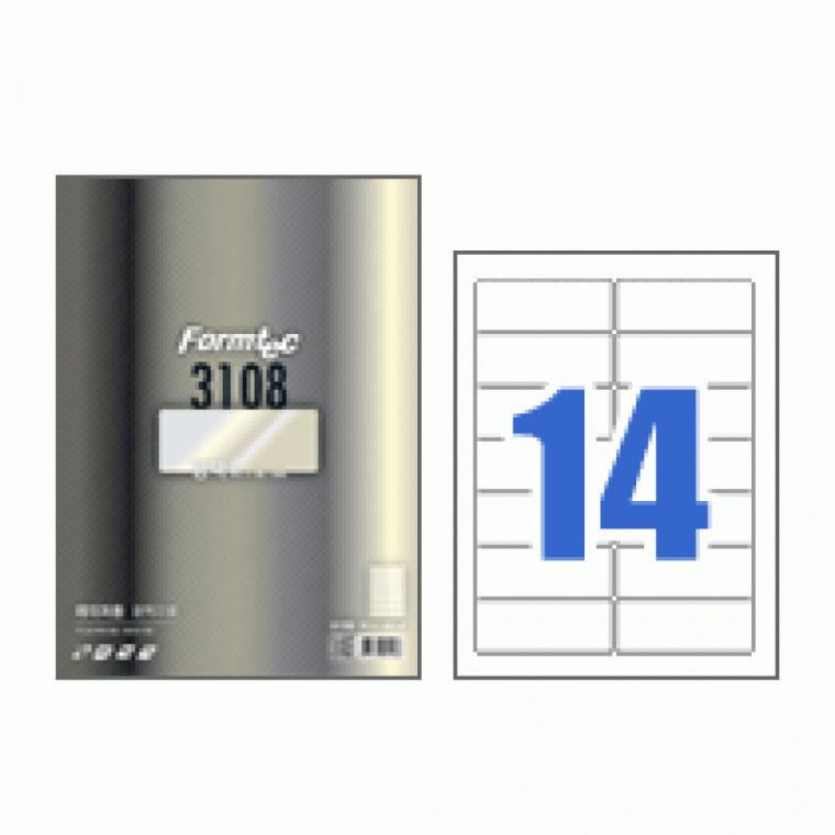 폼텍 레이저 광택 라벨 LB-3108 (100매/14칸)