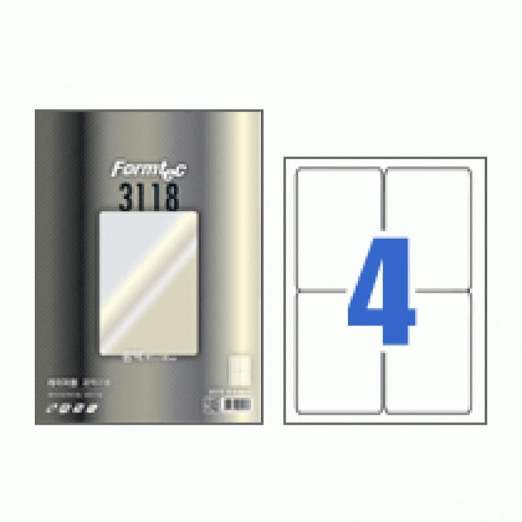 폼텍 레이저 광택 라벨 LA-3118 (20매/4칸)