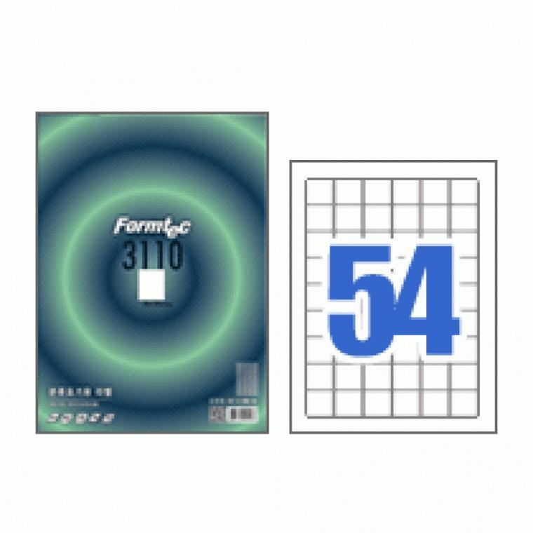 폼텍 분류표기용 라벨 LS-3110 (100매/54칸)