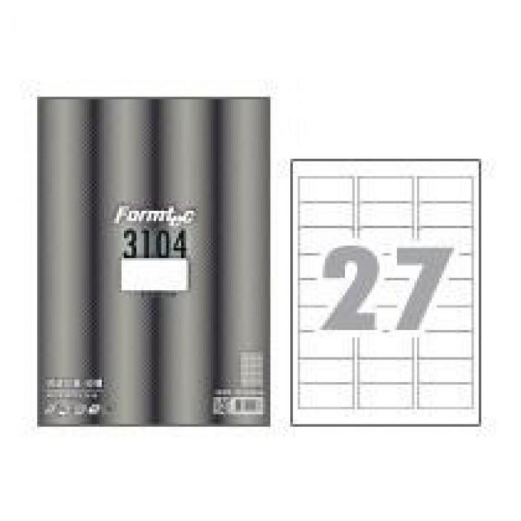 폼텍 바코드용 라벨 LQ-3104 (20매/27칸)