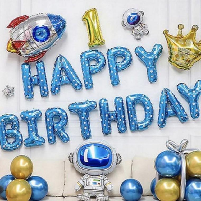 우주 생일 풍선세트