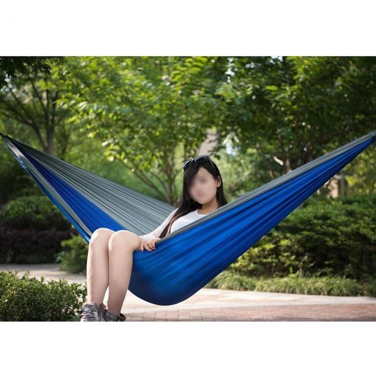 초경량 플라잉 해먹침대 캠핑 야외 해먹 그레이블루 접이식 간이 워먹 텐트