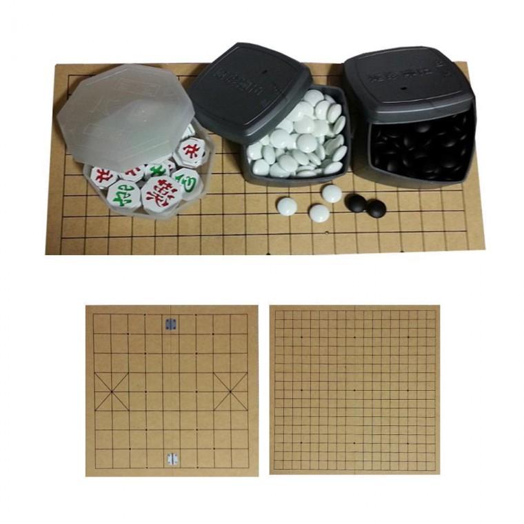 접이식 인효 일반형 바둑 판 장기 40x40cm 알포함 나무판 세트 바둑