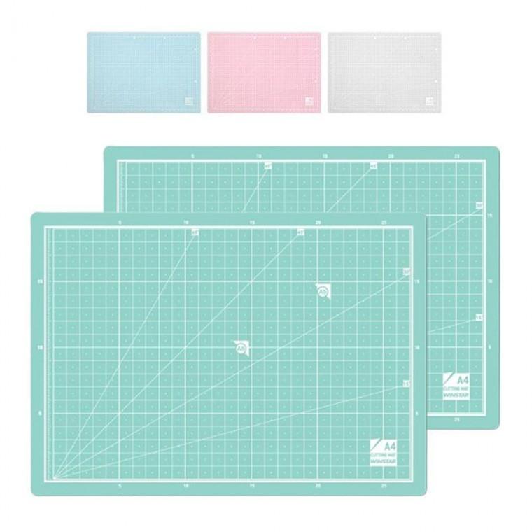 반투명커팅매트 PVC 커팅 보호패드 매트 책상 반투명 랜덤 A4 칼라 2P