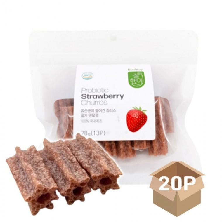 가수분해덴탈껌 강아지 78g 가수분해 츄러스 덴탈껌 딸기 치석 20P