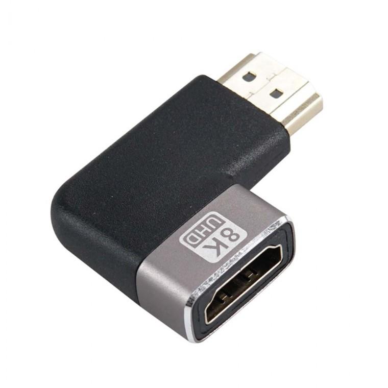 8K HDMI 연장 꺾임 젠더 M F 케이블 연결 60Hz 고화질 해상도