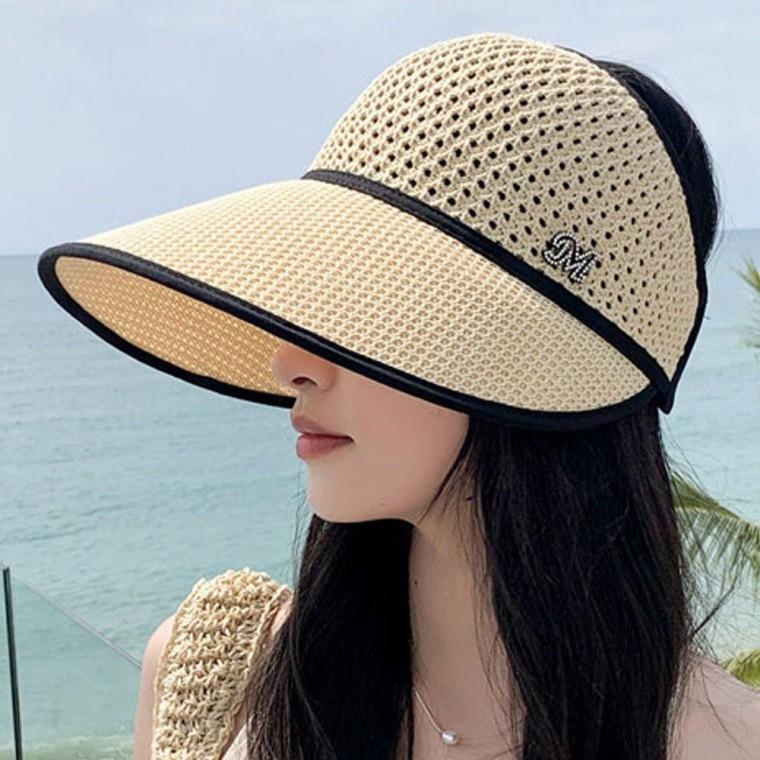 선캡 여성썬캡 모자 펀칭 돌돌이 접이식 휴대용 패션 니트 여름 썬캡