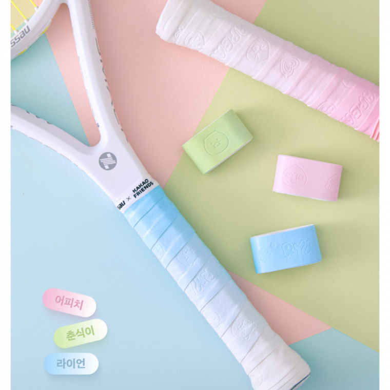 오버 테니스 라켓 그립 그라데이션 카카오프렌즈 세이치즈 tennis racket grip 3p