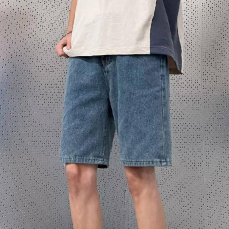 청반바지 여름 남성 베이직 데일리 5부 데님 디자인 남자 5부 청반바지