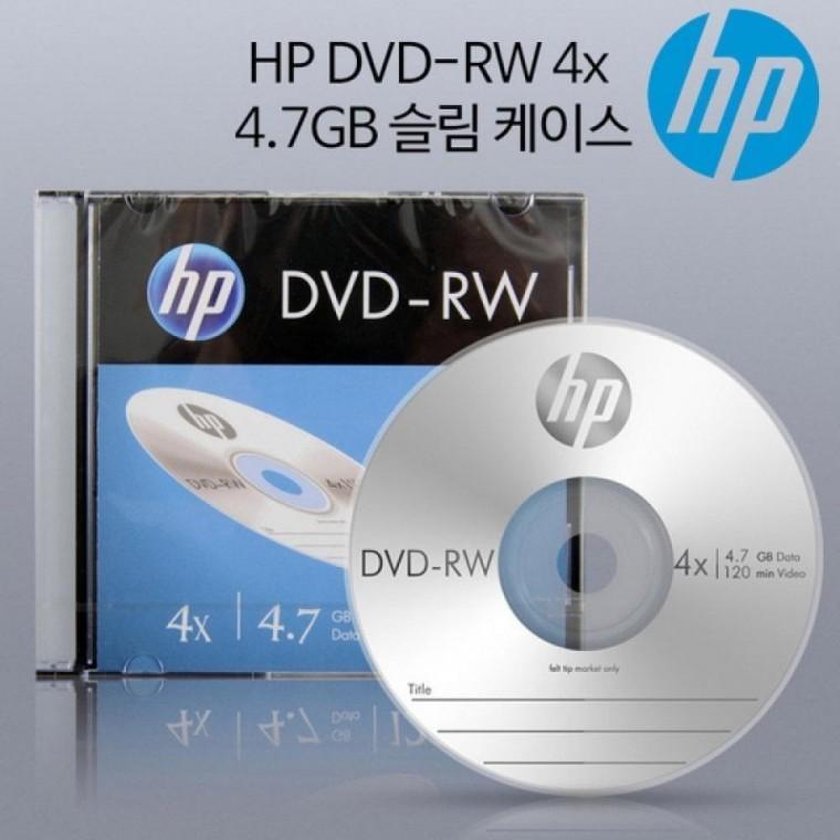 Media DVD-RW 4x 4.7GB (1P 슬림 케이스) 10장