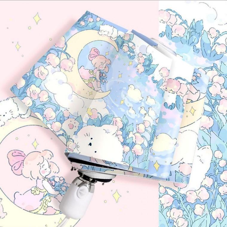 3단 달그림 휴대용 자동우산 양산 우산 우산 암막 3단