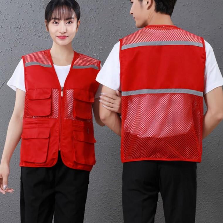 여름용 작업 망사 메쉬 현장 작업복 안전 포켓 조끼