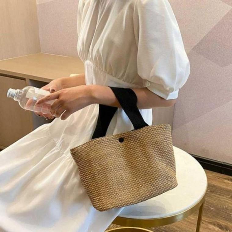 여름 라탄 데일리 보세 작은 클래식 가방 데이트 패션