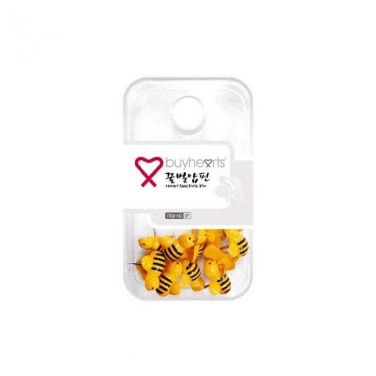 장구압정 꿀벌압핀 캐릭터 장구압정