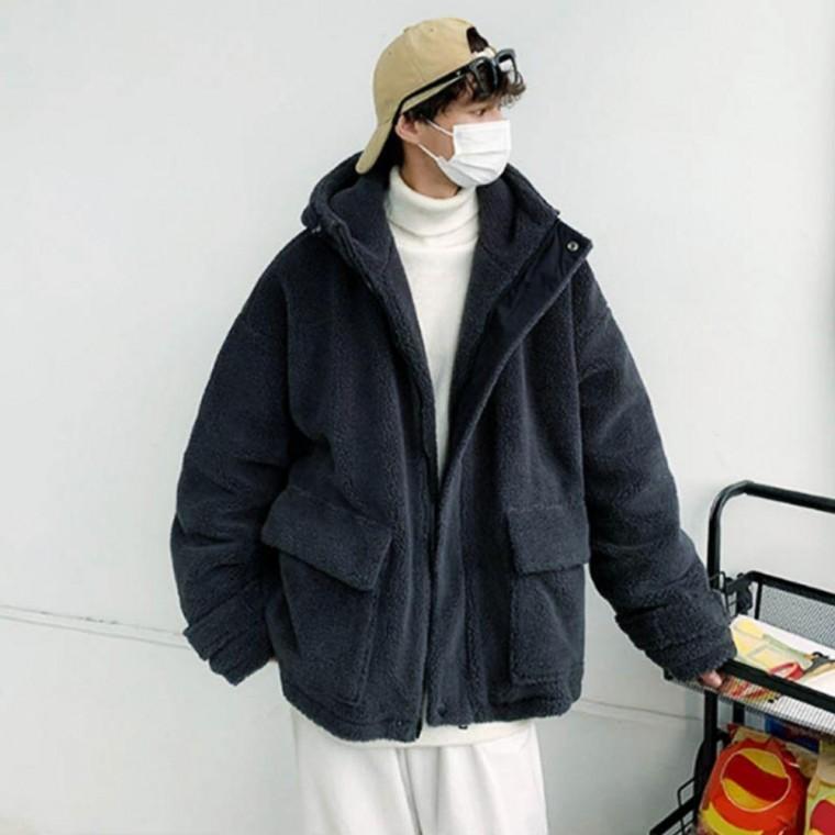 남자 뽀글이점퍼 양털 가벼운 아우터 오버핏 점퍼