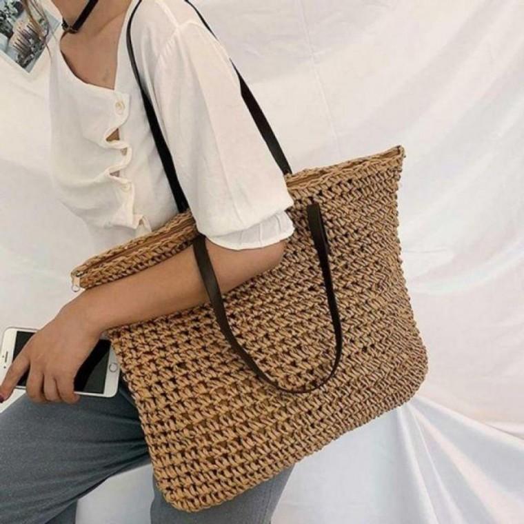 라탄 여름 데일리 숄더백 여성 클래식 바캉스 나들이