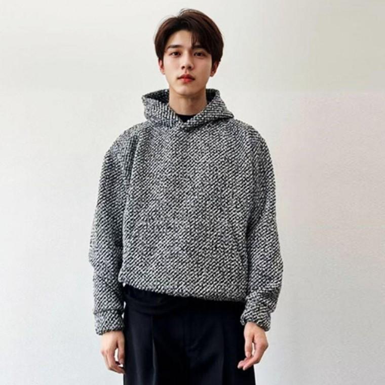 심플 양포켓 남자 쩜쩜모자티 패턴 오버핏 모자티
