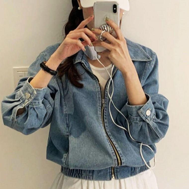 간절기 자켓 여성 데님 집업 캐주얼 아우터 청자켓
