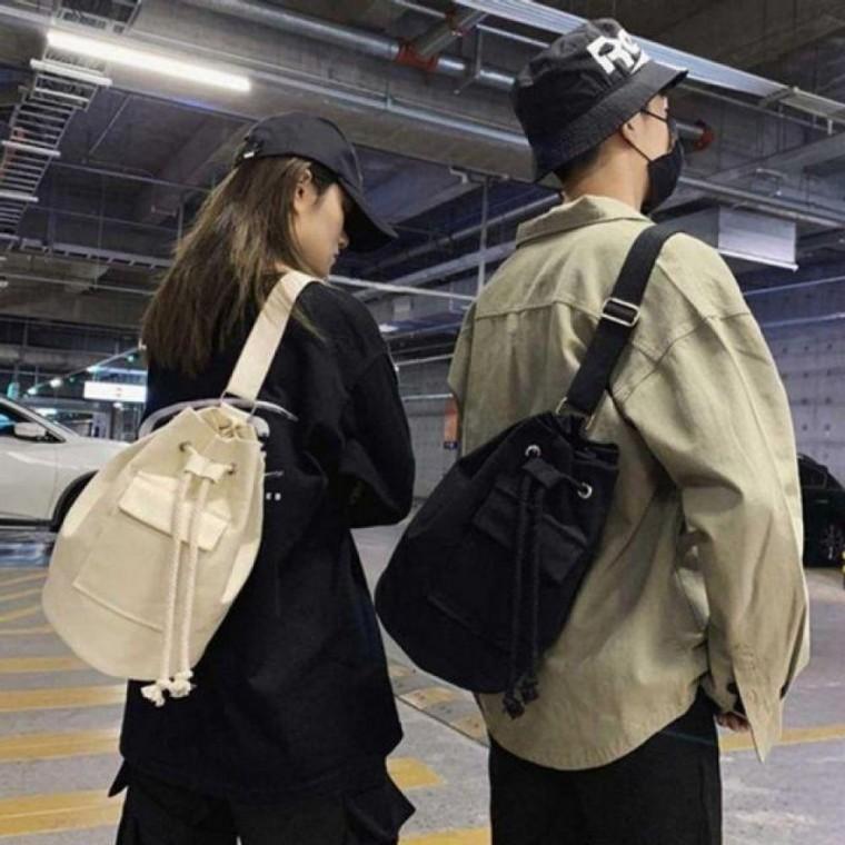 버킷 워크샵 캐주얼 크로스 슬링백 필수템 커플 남자