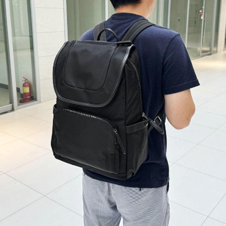 캐주얼 라운드백팩 덮개 학생 가방 데일리 백팩