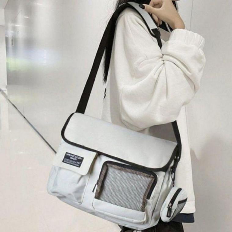 남녀 공용 데일리 학생 데일리 클래식 메쉬 포켓 메신