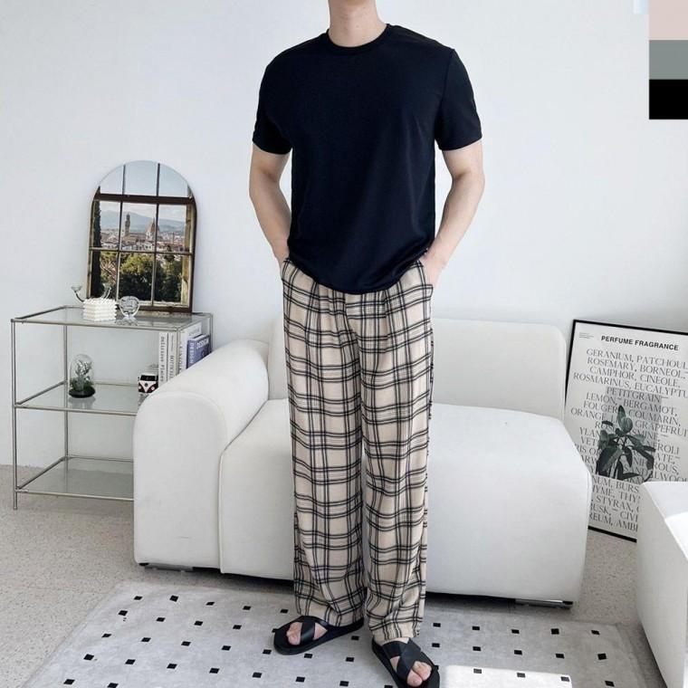 카고 홈웨어 남성 체크 시원 남여공용 남자 여