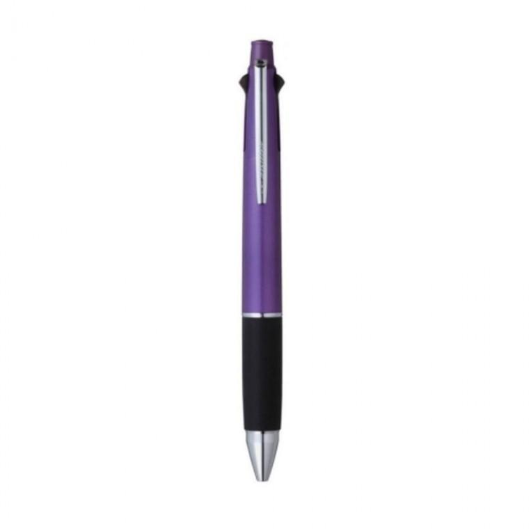 유니 제트스트림 4+1 4색 볼펜 샤프 0.5mm 퍼플 고급