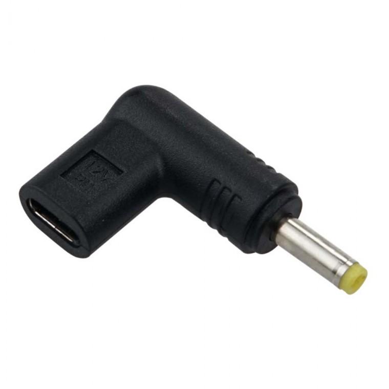USB 3.1 PD 변환 꺾임 젠더 DC 12V 4.0 1.7 노트북 충전