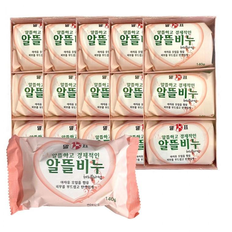 말표 알뜰비누 세수비누 세안 업소용 목욕탕 체리블라썸 140g 3개입 5개