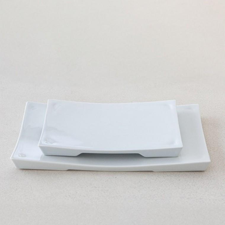 이천도자기 강백자 직사각접시 대 28cm 그릇 식기 플레이트 대접시