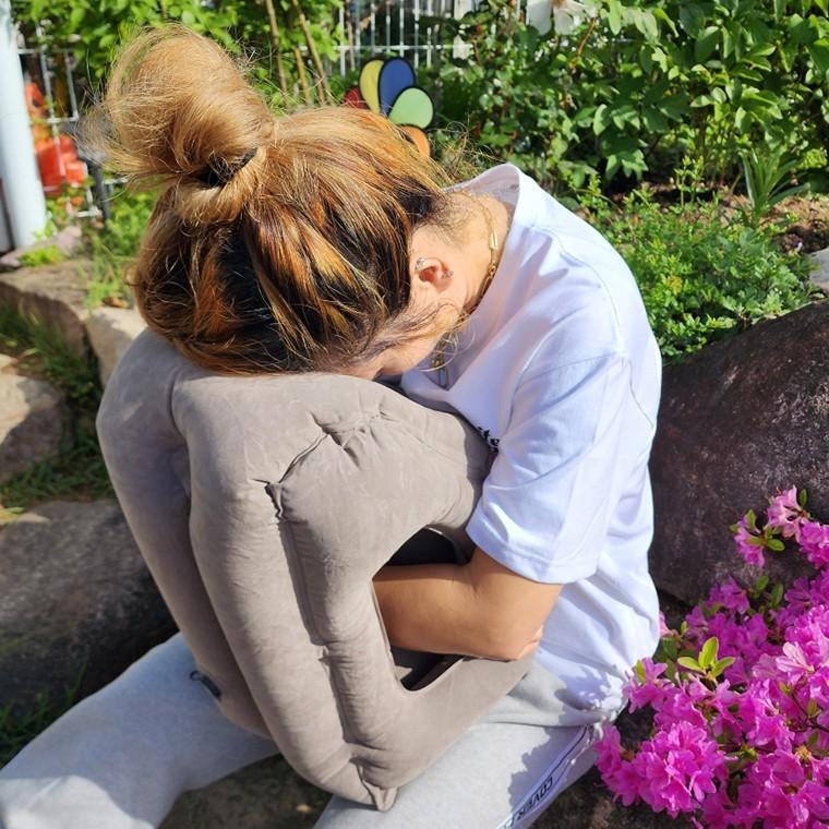 낮잠 목베게 장거리 자동차 여행 에어 쿠션