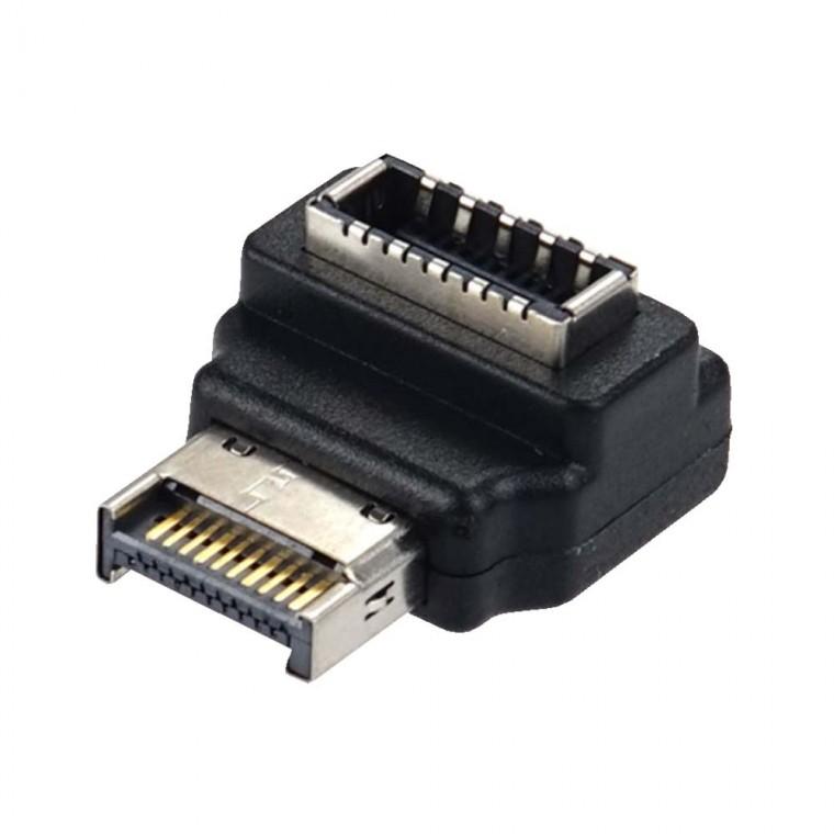USB 3.0 E타입 연장젠더 F M 꺾임형