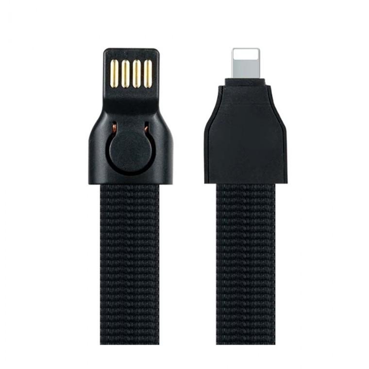 USB 2.0 A타입 iOS핀 케이블 스트랩 목걸이형 85cm 충전 데이터전송 480Mbps
