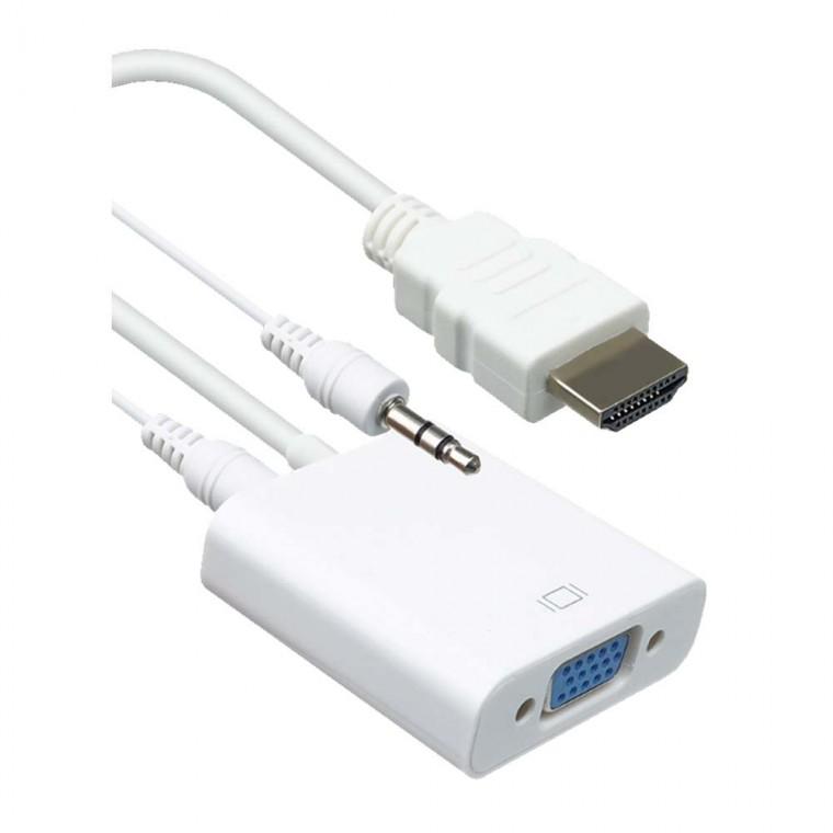 HDMI to VGA 겸용 오디오 컨버터 노트북 데스크탑 셋톱박스 DVD플레이어