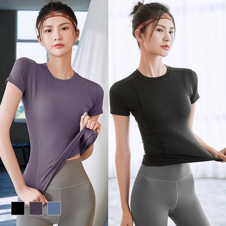 반팔 여성 필라테스옷 요가복 운동복 스포츠웨어 상의 폴웨어 티셔츠 요가