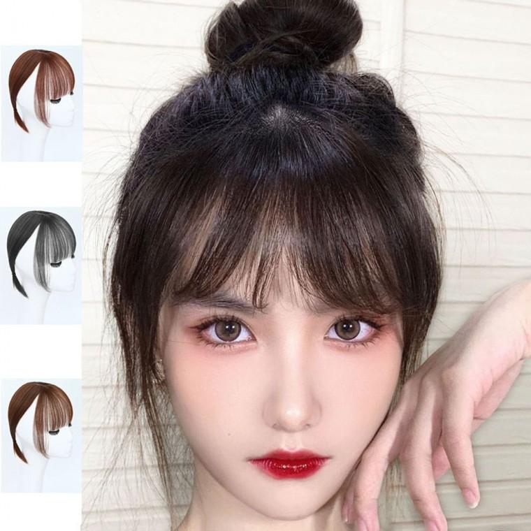 앞머리 부분 가발 3컬러 여성 인모 정수리가발 인모가발 부분형 여자 일체형 붙임 임모