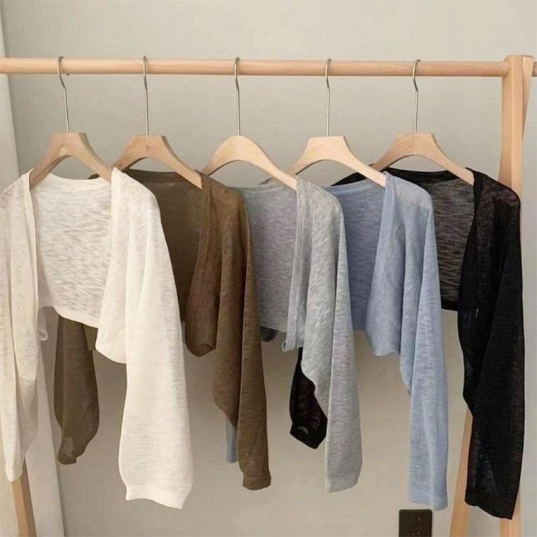 볼레로 크롭 시스루