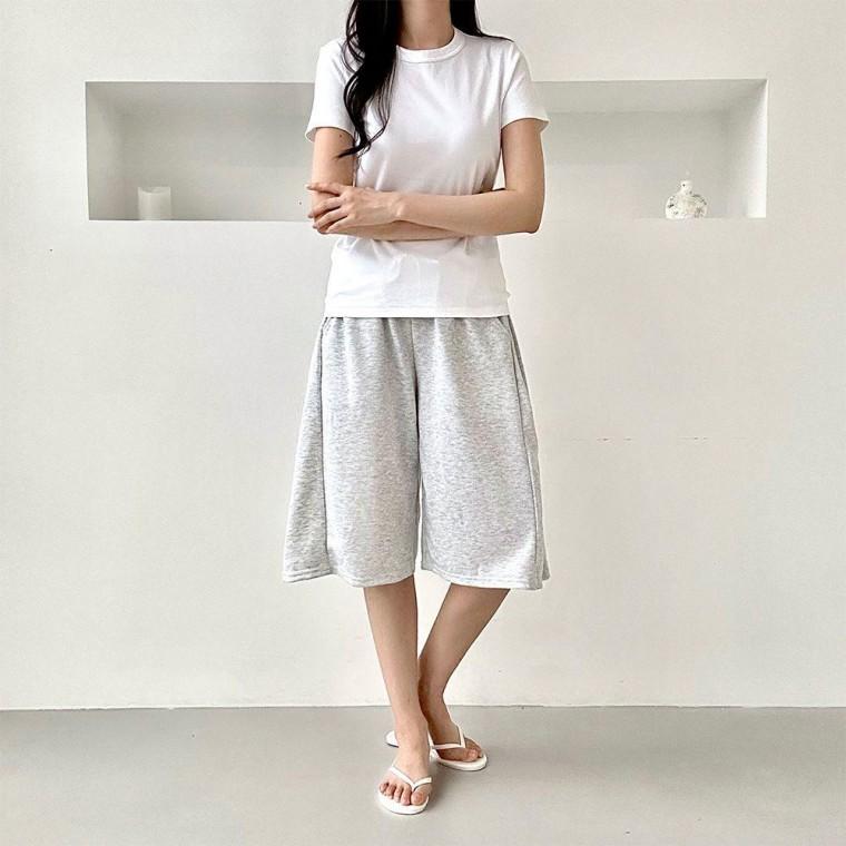 버뮤다 반바지 스트릿 즈 밴딩 팬츠 베이직