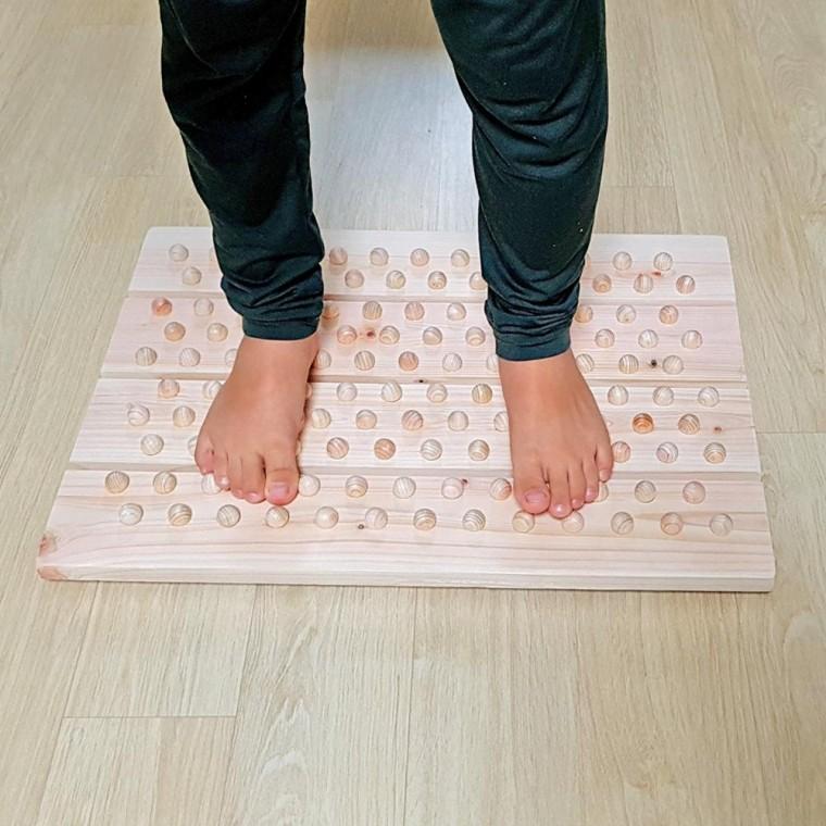 왕구슬대형 편백나무 순수 발지압판 발마사지