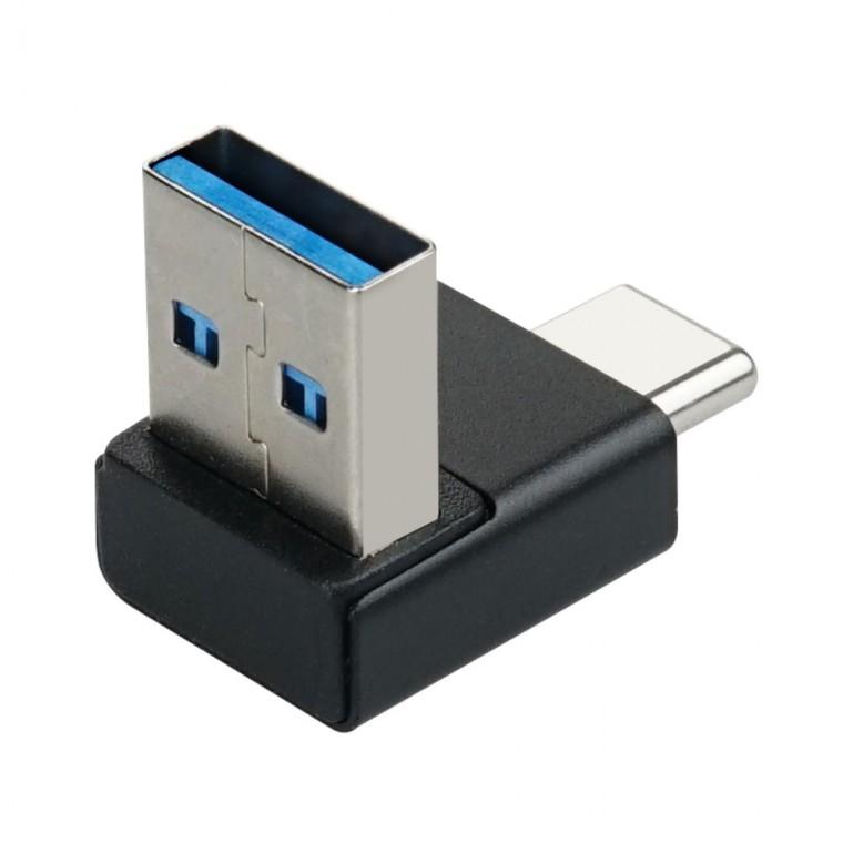 USB A타입 C타입 변환젠더 10Gbps 꺾임형 노트북 PC 고속전송