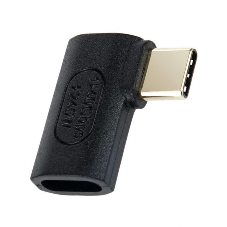 USB 4.0 C타입 x2 Gen3 젠더 40Gbps 꺾임형 240W PD 데이터전송 고속충전