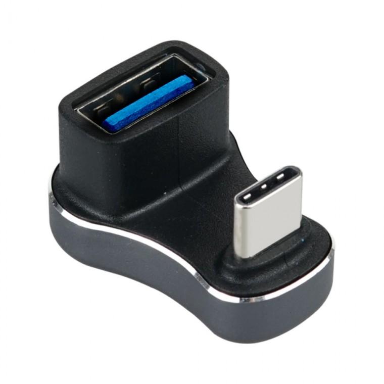 USB A타입 C타입 변환젠더 10Gbps 180도 꺾임형 노트북 PC 고속전송