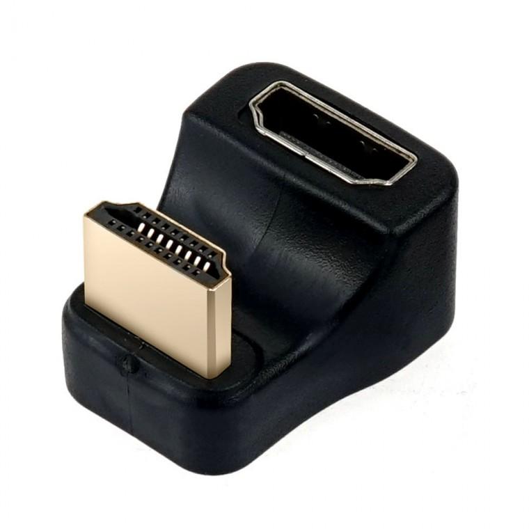 8K HDMI 연장 젠더 FM 180도 꺾임형 케이블 추가 연결