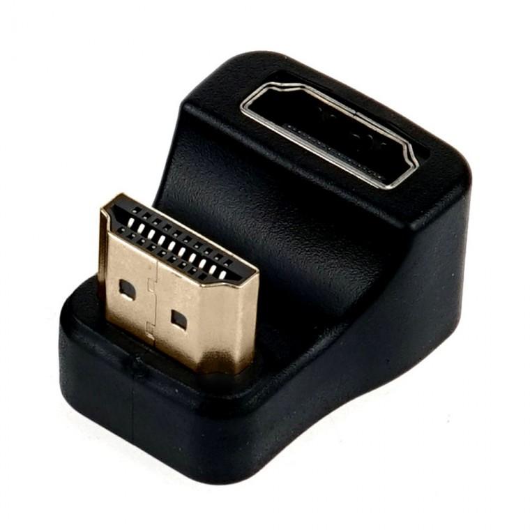 8K HDMI 연장 젠더 MF 180도 꺾임형 케이블 추가 연결