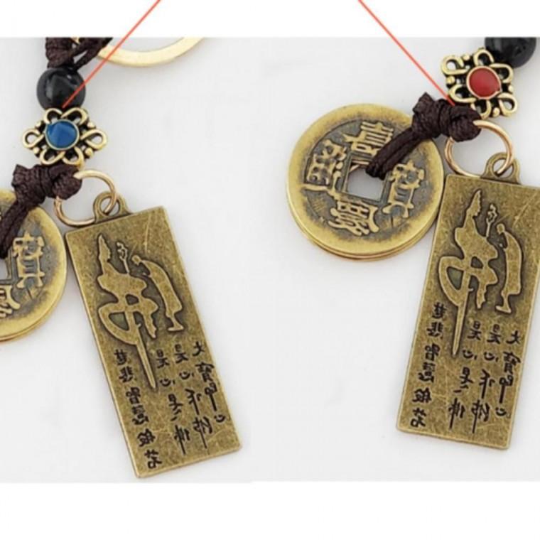 불경 재물부적 불교 행운 키링 안정 열쇠고리 금전운 의 고급 열쇠고리